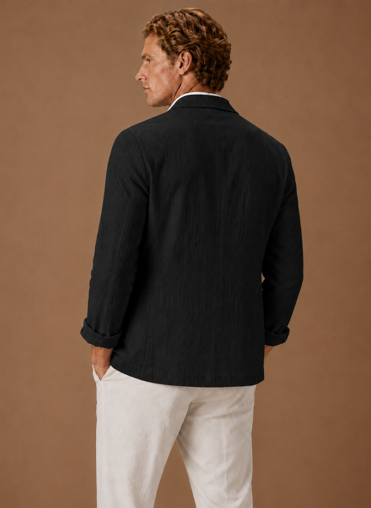 Mens Blazer Linen-Blend Tailored Smart Casual Lightweight – Croven