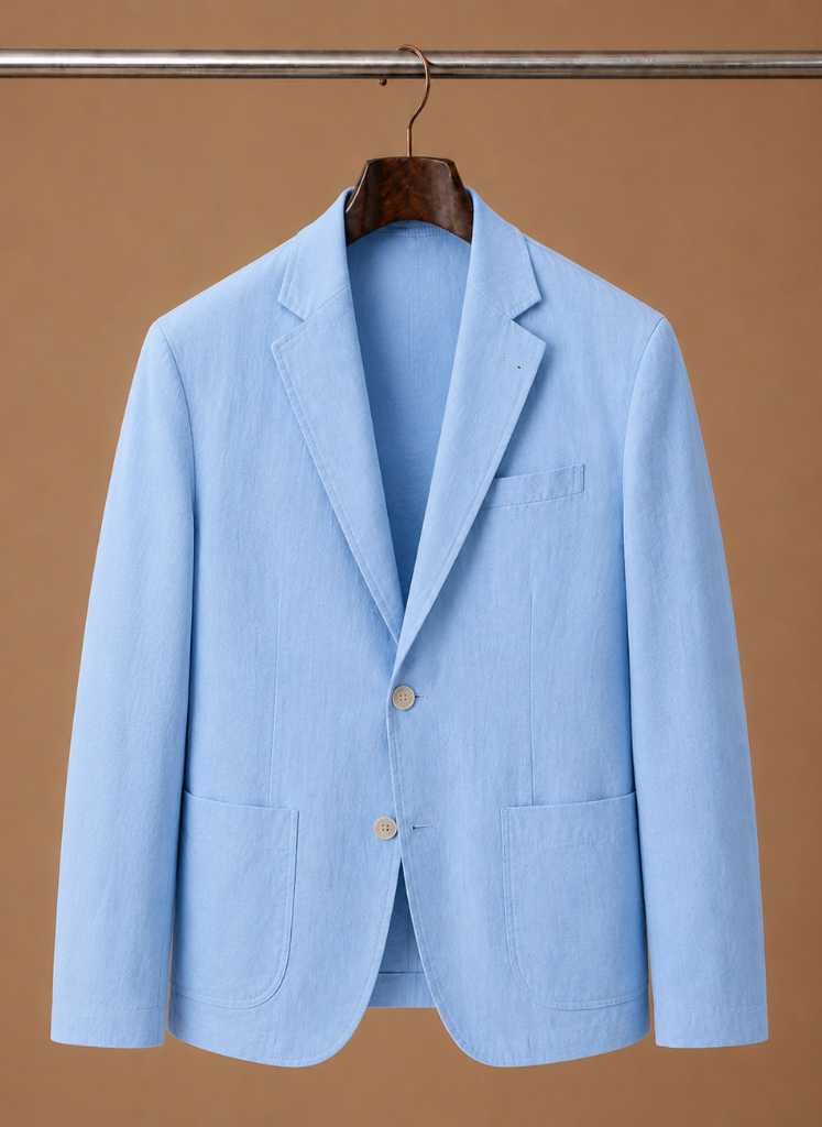 Mens Blazer Linen-Blend Tailored Smart Casual Lightweight – Croven