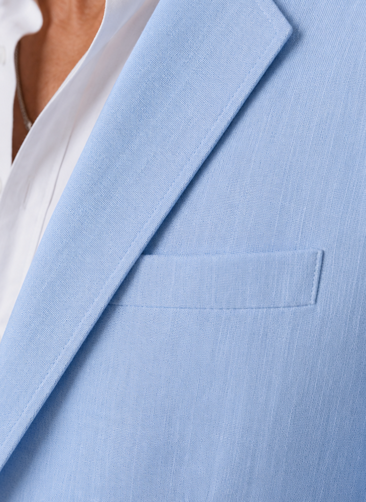 Mens Blazer Linen-Blend Tailored Smart Casual Lightweight – Croven