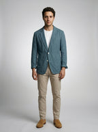 Mens Blazer Linen Notch Lapel Two-Button – Ravello