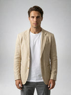 Mens Blazer Unstructured Linen Notch Lapel – Fenco