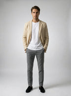 Mens Blazer Unstructured Linen Notch Lapel – Fenco