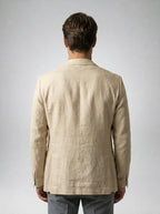 Mens Blazer Unstructured Linen Notch Lapel – Fenco