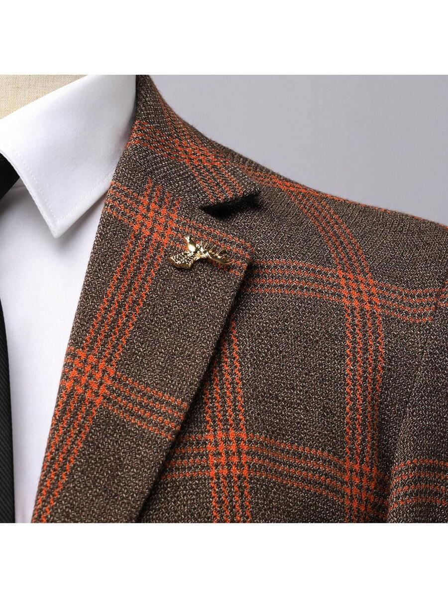 Men's Checkered Suit Set Slim Fit Blazer and Trousers – Valvo