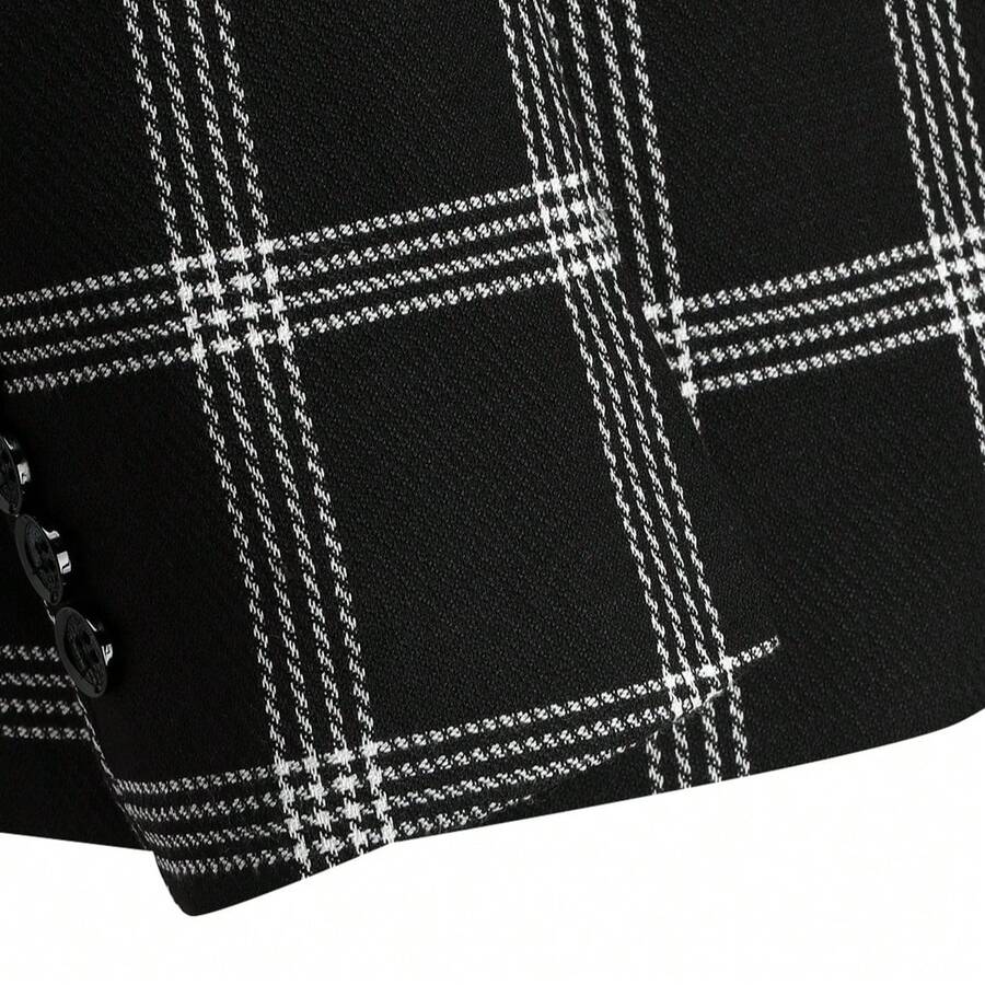 Men's Checkered Suit Set Slim Fit Blazer and Trousers – Valvo