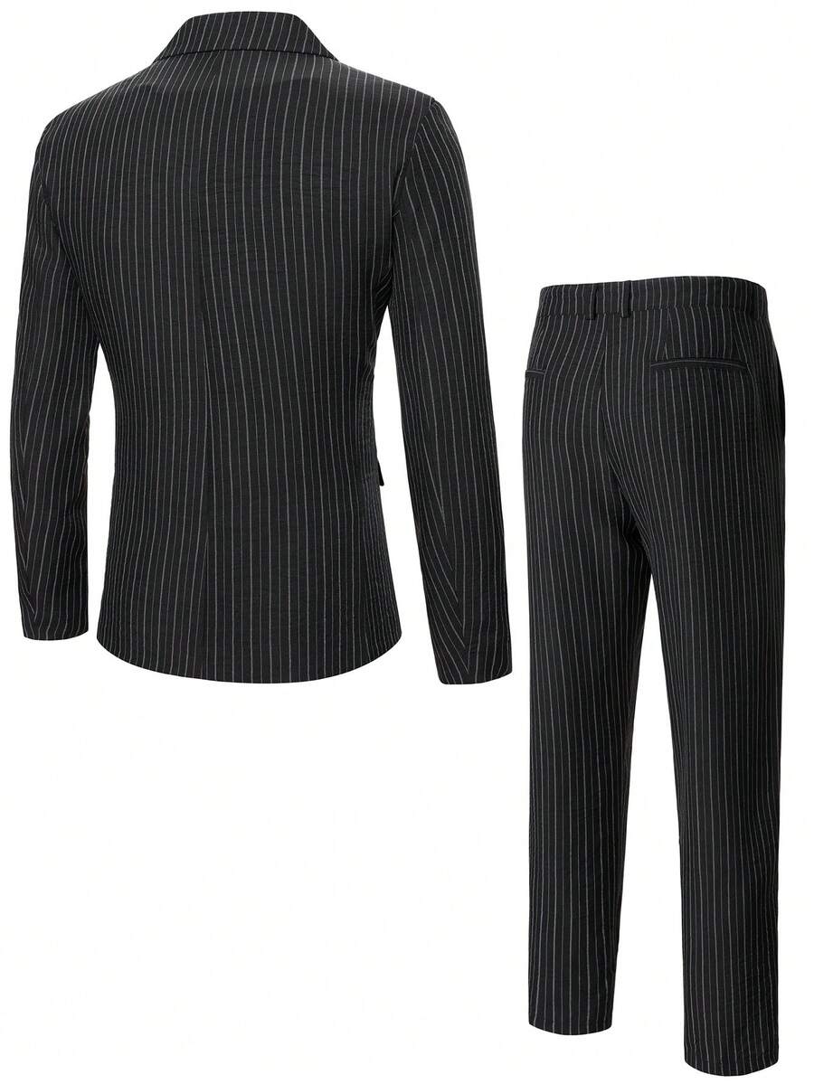 Mens Co Ord Set Contrast Lapel Blazer Waistcoat Trousers – Storn