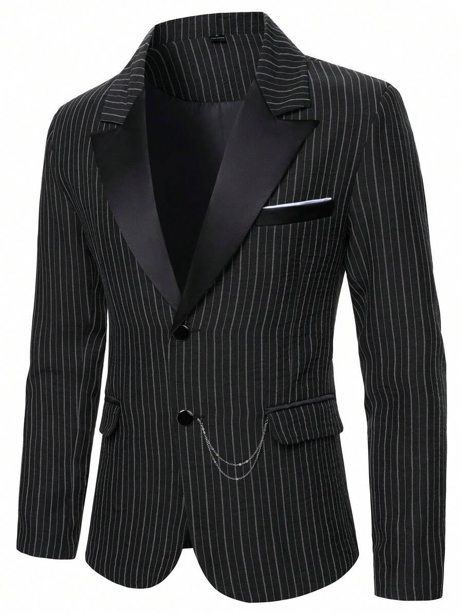 Mens Co Ord Set Contrast Lapel Blazer Waistcoat Trousers – Storn