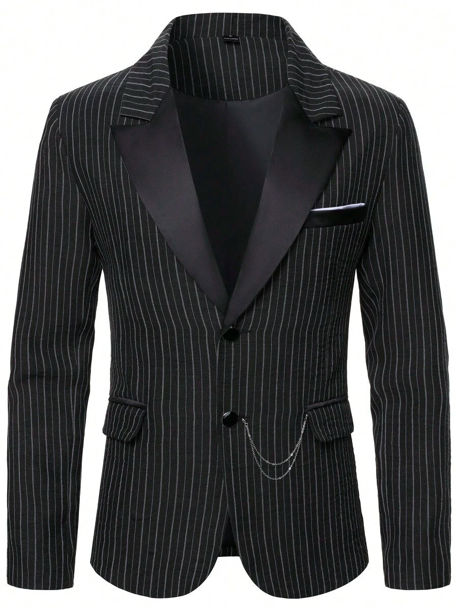 Mens Co Ord Set Contrast Lapel Blazer Waistcoat Trousers – Storn