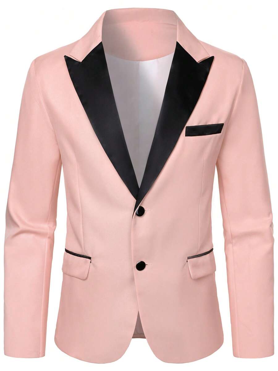 Mens Co Ord Set Contrast Lapel Blazer Waistcoat Trousers – Storn