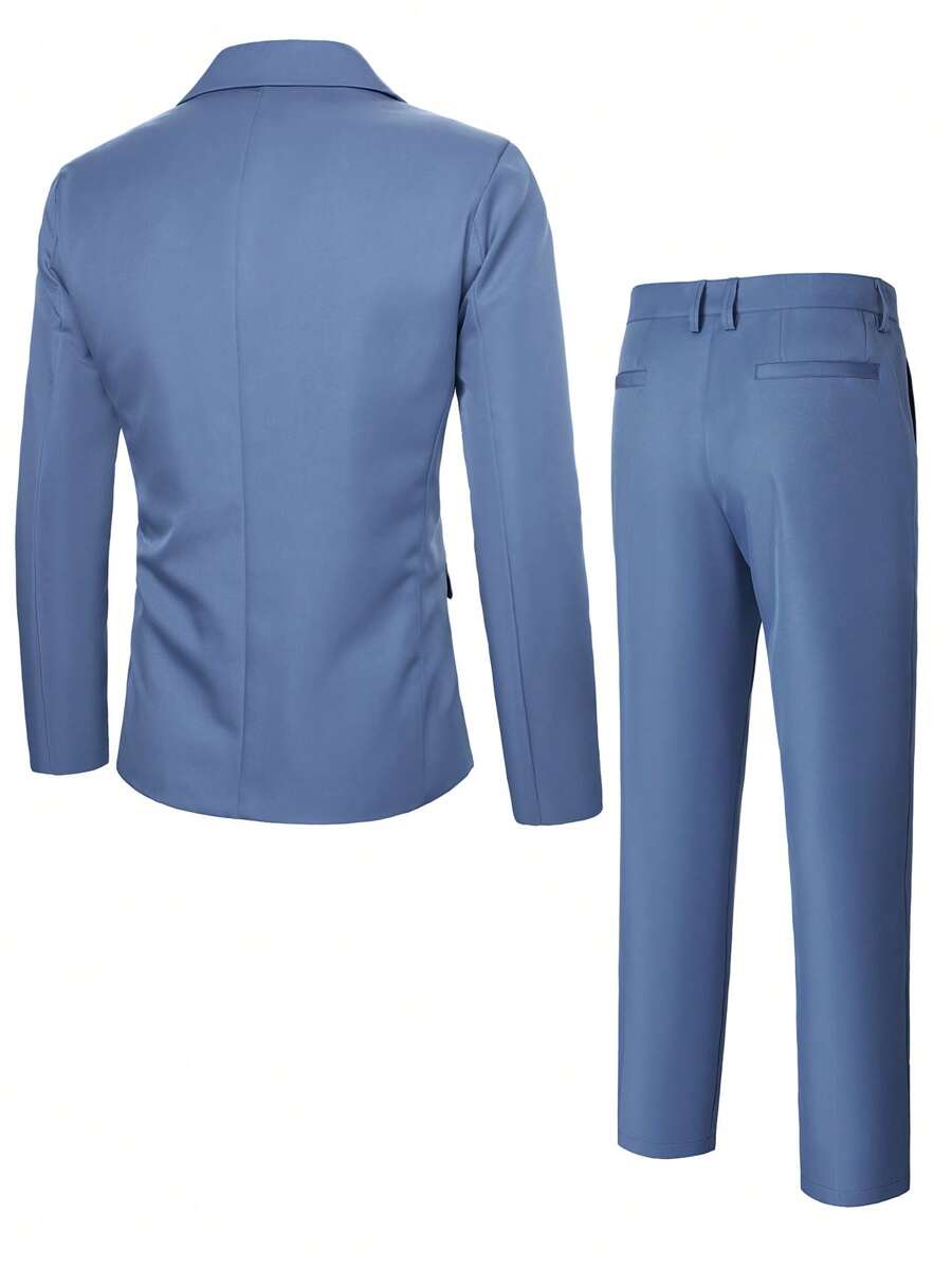 Mens Co Ord Set Contrast Lapel Blazer Waistcoat Trousers – Storn