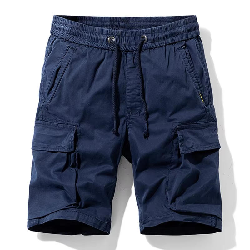 Men's Cotton Cargo Shorts 6-Pocket Knee Length Relaxed Fit