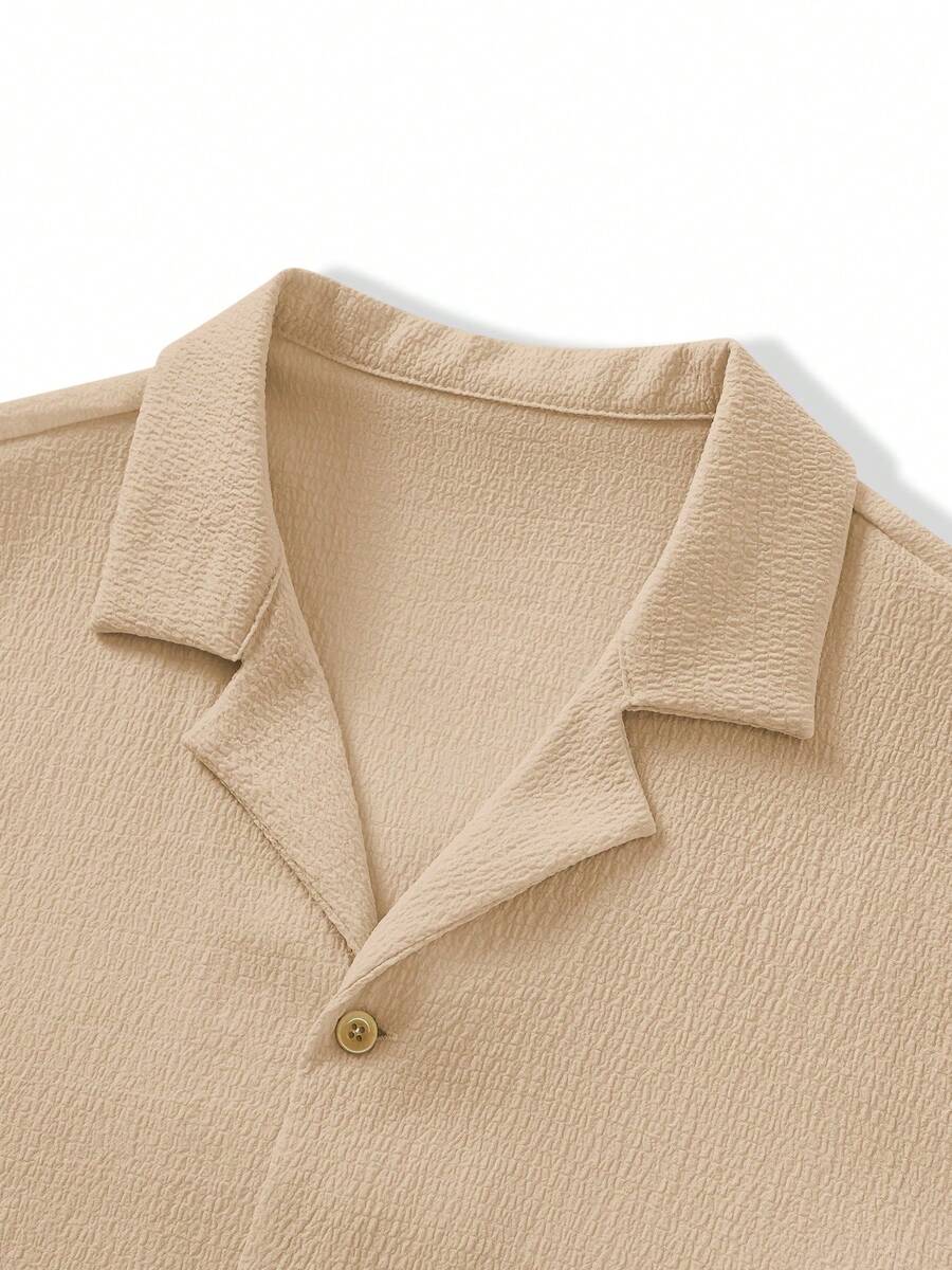 Mens Pant and Shirt Set Jacquard Short Sleeve Button-Up – Tarlen