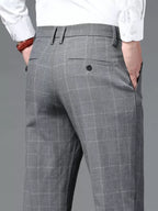 Mens Pant Plaid Stretch Dress Trouser Regular Fit – Ranvel