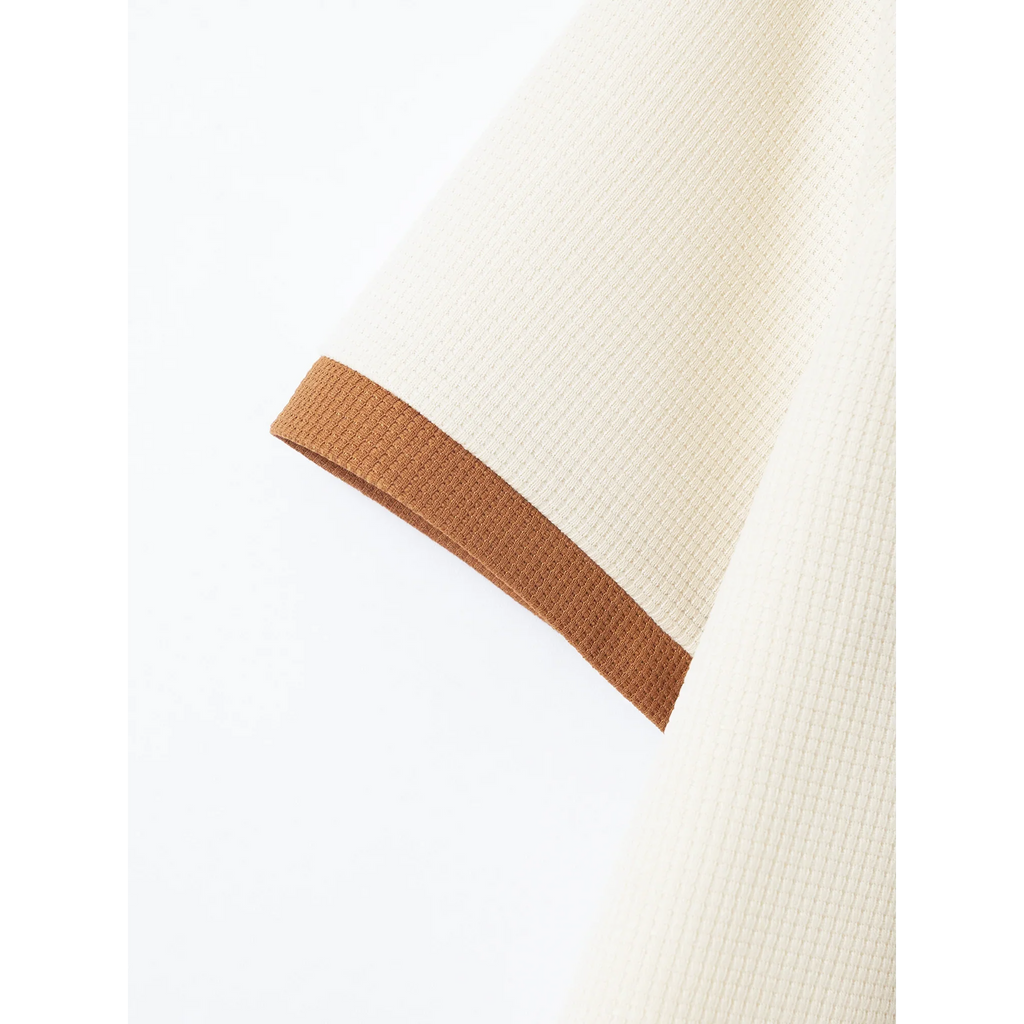 Mens Pant & Polo Waffle Knit 2-Piece Set Straight Leg – Borten