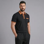 Mens Pant & Polo Waffle Knit 2-Piece Set Straight Leg – Borten