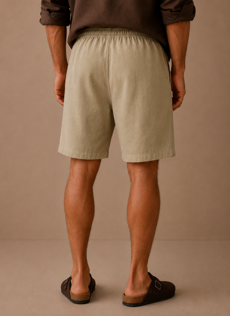 Mens Pant Short Cotton Linen Relaxed Fit – Lindon