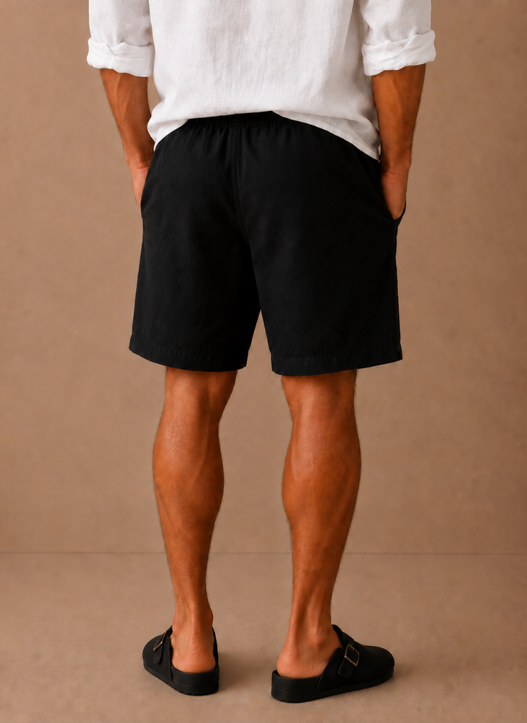 Mens Pant Short Cotton Linen Relaxed Fit – Lindon