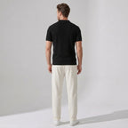 Mens Pant & Striped Knit Polo Set Waffle Drawstring – Vaxo