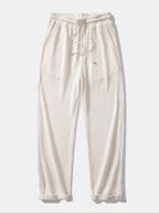 Mens Pant & Striped Knit Polo Set Waffle Drawstring – Vaxo