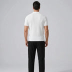Mens Pant & Striped Knit Polo Set Waffle Drawstring – Vaxo