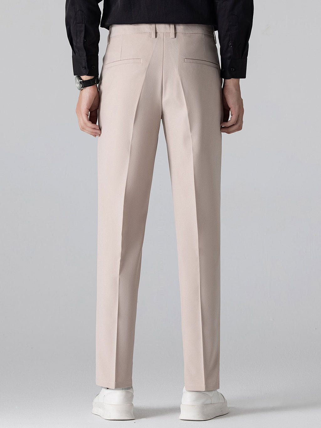 Mens Pant & Waffle Polo Set Slim Tapered 2-Piece Smart Casual – Daxel