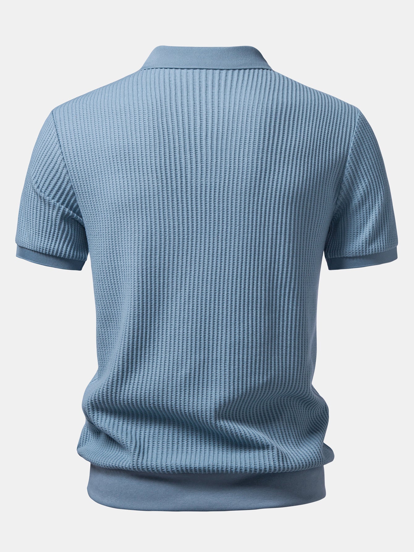 Mens Pant & Waffle Polo Set Slim Tapered 2-Piece Smart Casual – Daxel