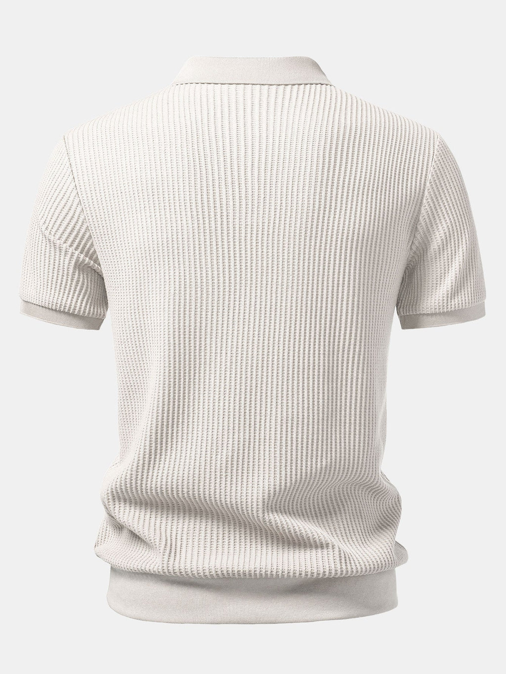 Mens Pant & Waffle Polo Set Slim Tapered 2-Piece Smart Casual – Daxel