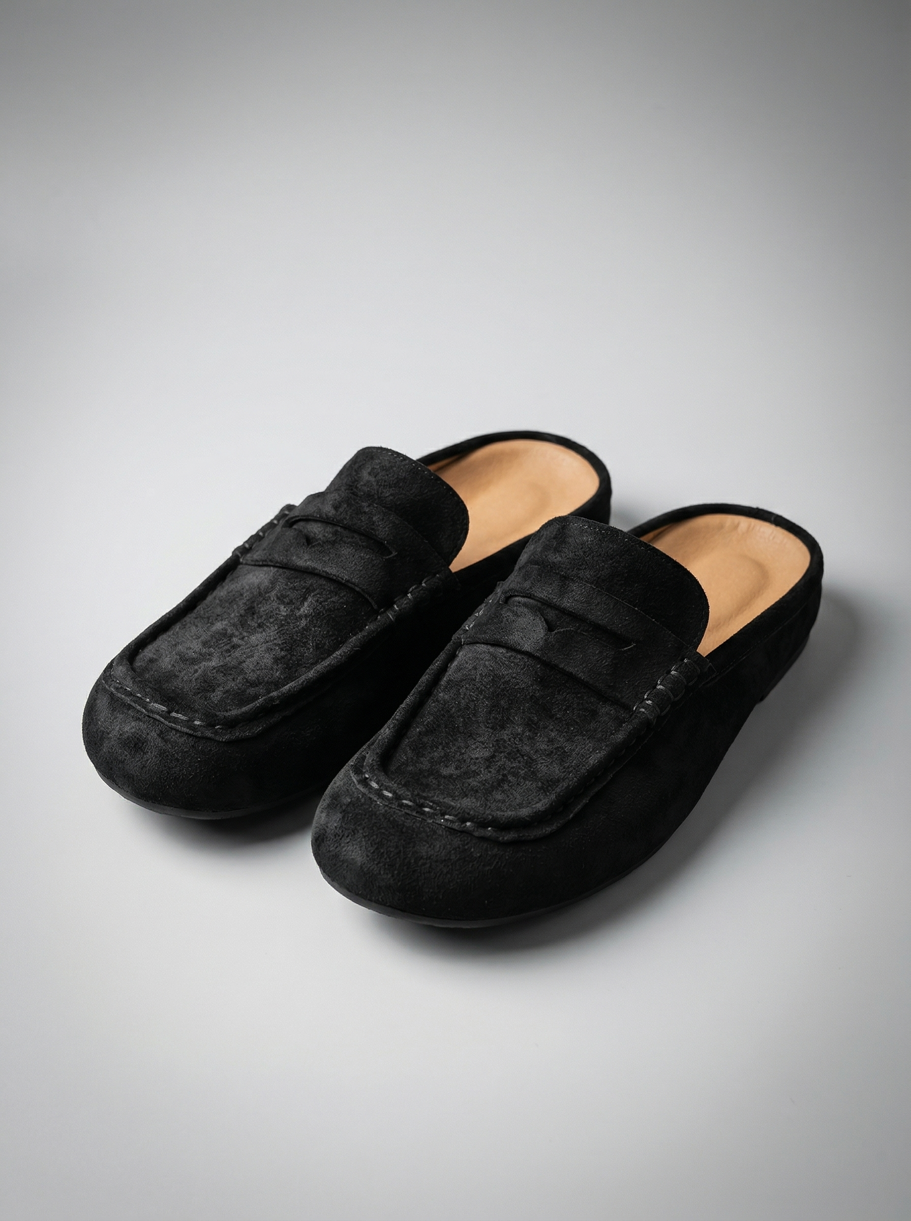 Men's Penny Mule Loafer Soft Touch Fabric Platform Sole – Monvel