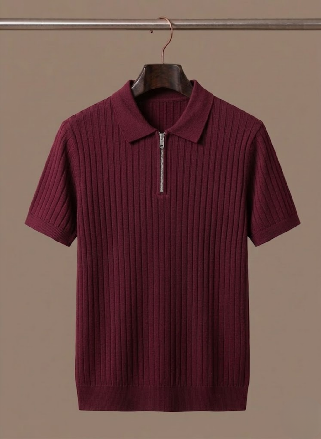 Mens Polo Shirt Striped Knit Short Sleeve – Senro