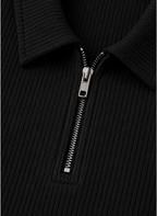 Mens Short and Polo Ribbed Matching Set Quarter-Zip – Linver