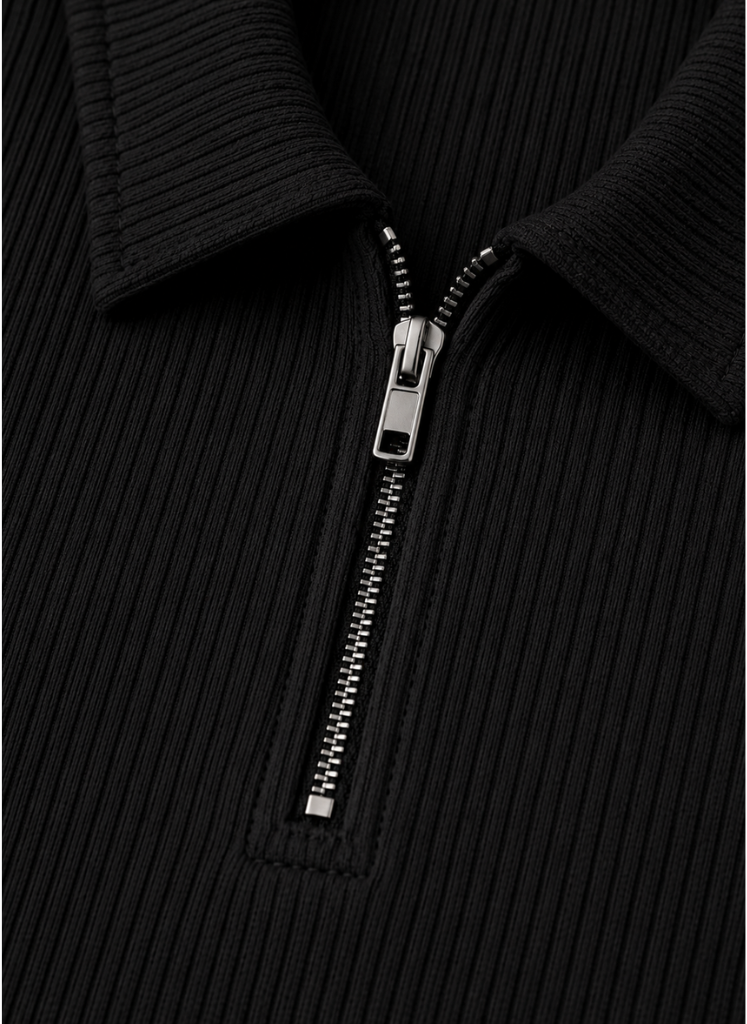 Mens Short and Polo Ribbed Matching Set Quarter-Zip – Linver