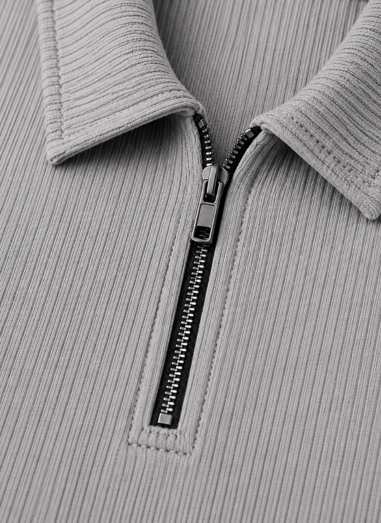 Mens Short and Polo Ribbed Matching Set Quarter-Zip – Linver
