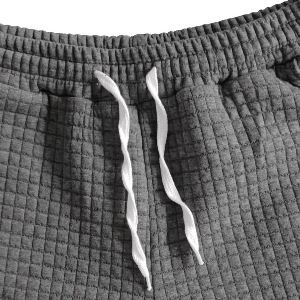 Mens Short and Polo Waffle Knit Set Relaxed Fit – Sanro