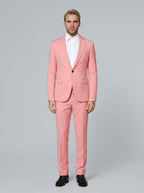 2-piece slim fit peaked lapel suit in pink – TARLANO