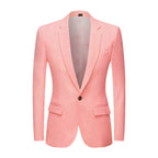 Mens Suit 2-Piece Slim Fit Peaked Lapel Pink – Garnel
