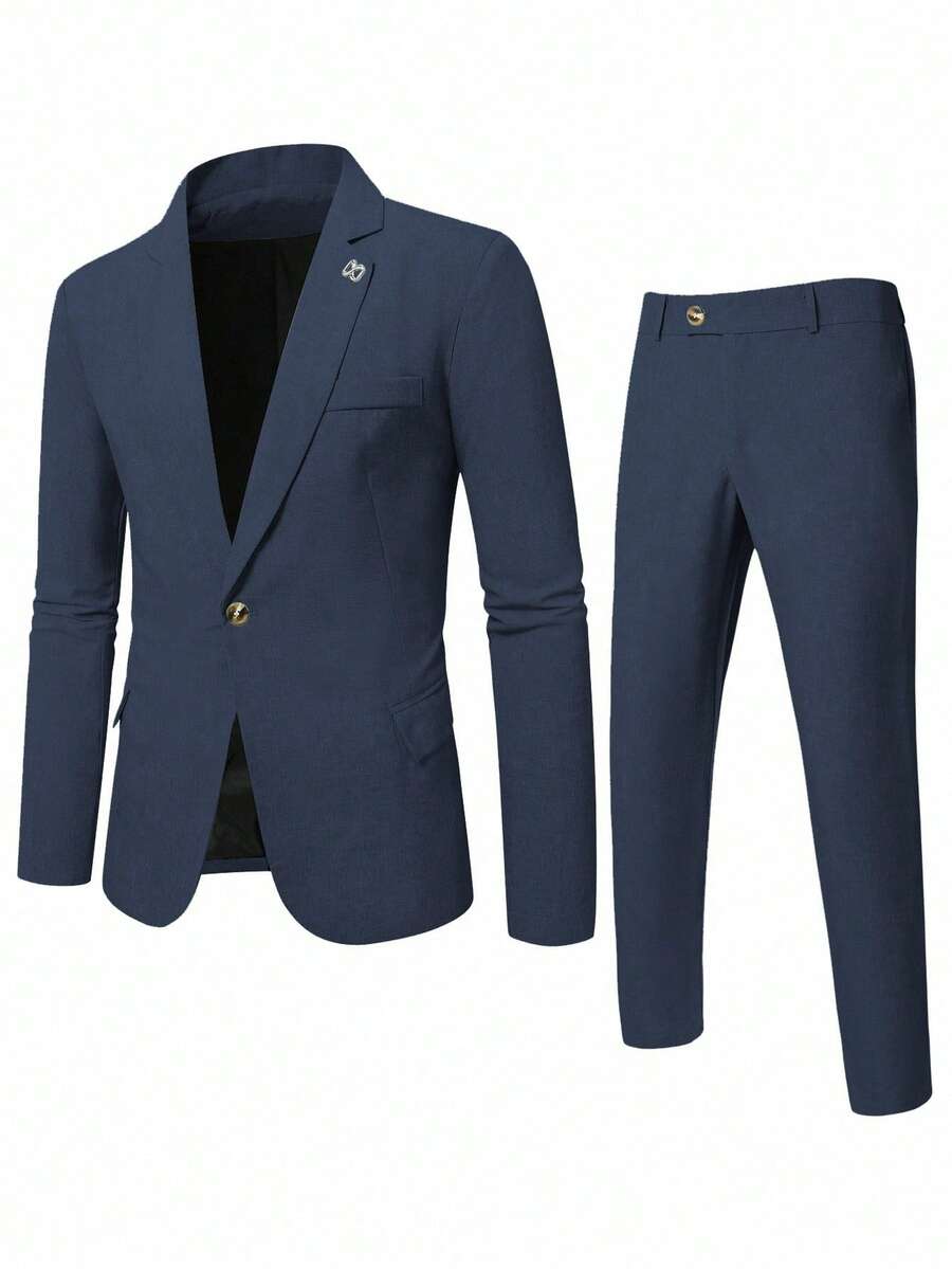 Men's Suit Blazer and Pants Set Slim Business Formal – Garvon