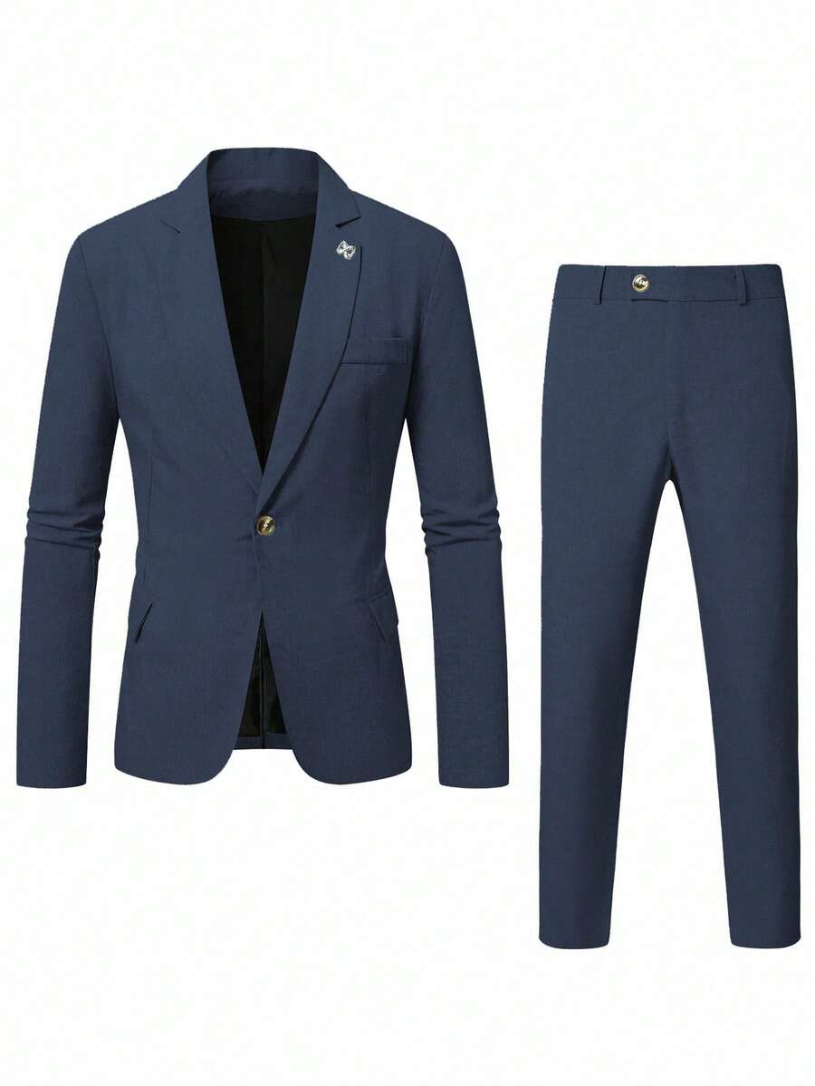 Men's Suit Blazer and Pants Set Slim Business Formal – Garvon