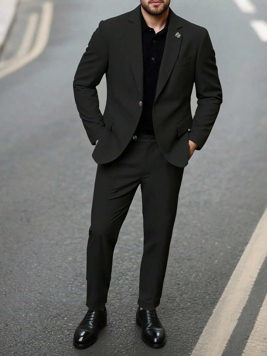 Men's Suit Blazer and Pants Set Slim Business Formal – Garvon