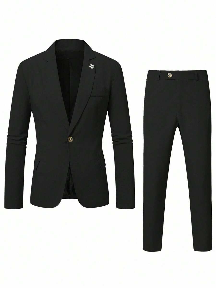 Men's Suit Blazer and Pants Set Slim Business Formal – Garvon