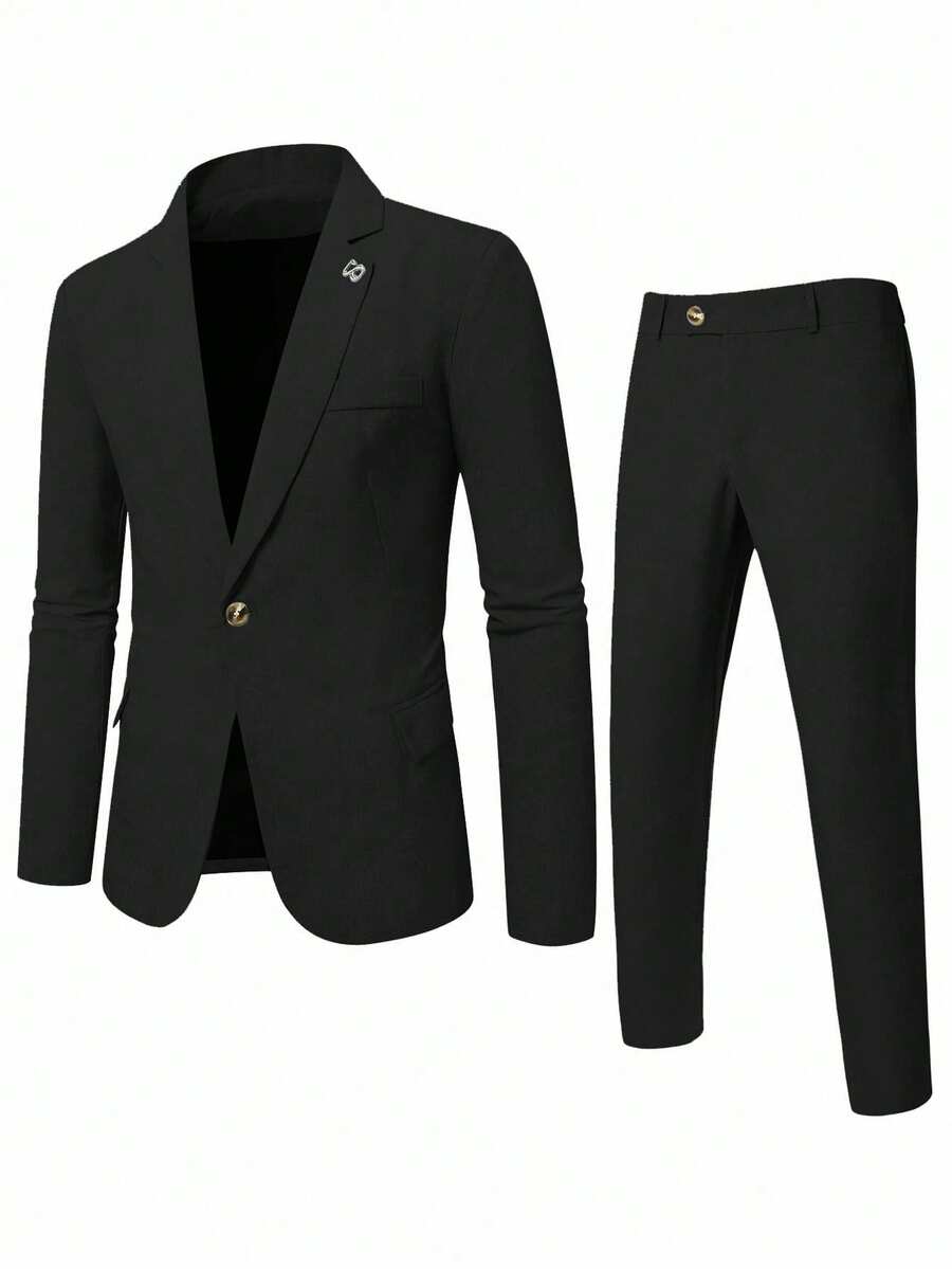 Men's Suit Blazer and Pants Set Slim Business Formal – Garvon
