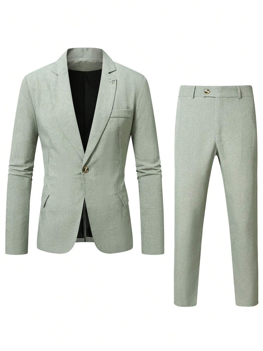 Men's Suit Blazer and Pants Set Slim Business Formal – Garvon
