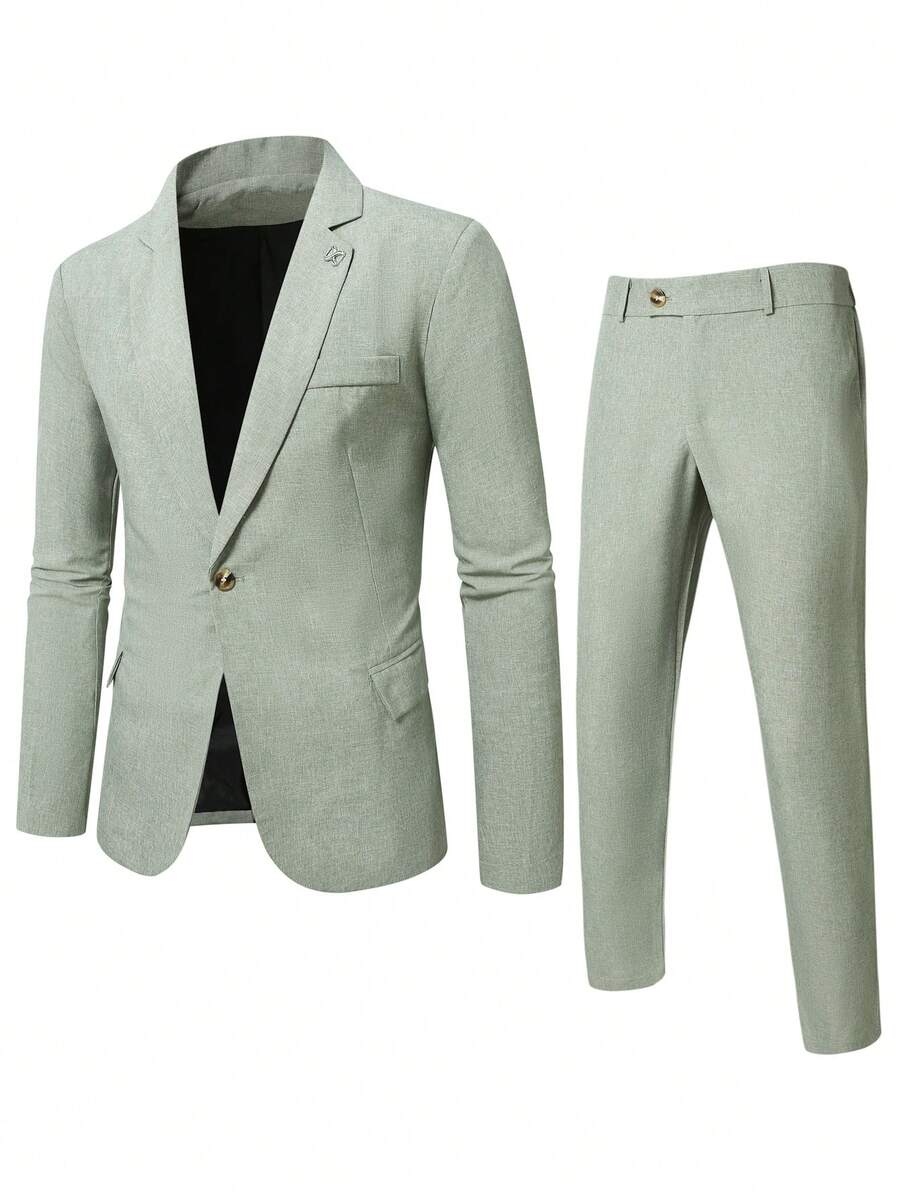 Men's Suit Blazer and Pants Set Slim Business Formal – Garvon