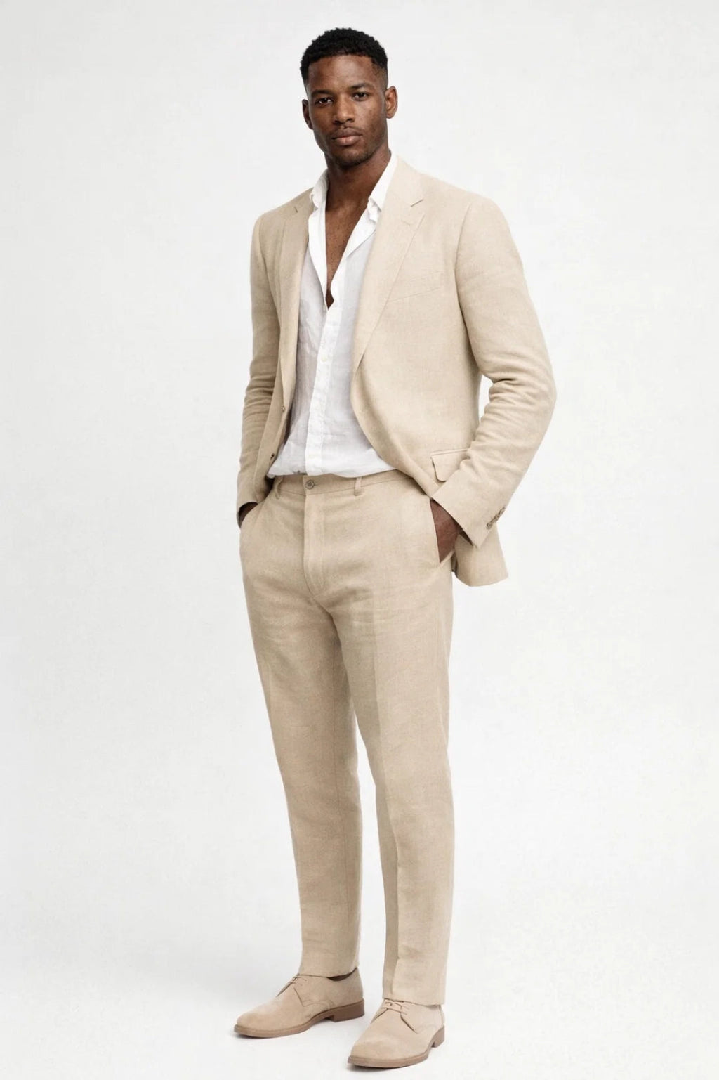 Mens Trouser and Blazer Set Straight Fit Crew Neck – Naldo