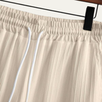 Mens Trouser and Shirt Set Band Collar Crinkle Weave Co-Ord – Sorven
