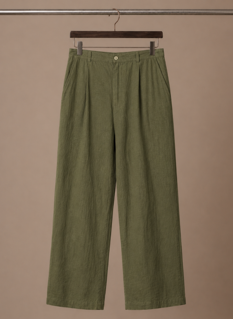 Mens Trouser Linen Cotton Relaxed Fit Summer Pants – Falren