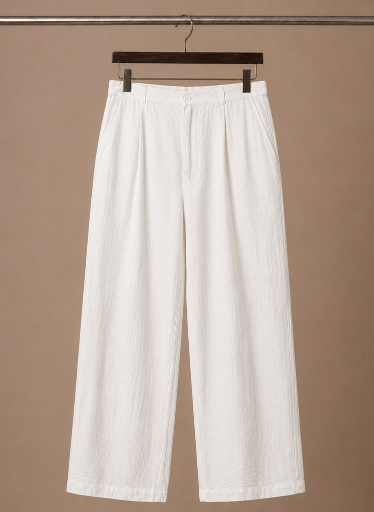 Mens Trouser Linen Cotton Relaxed Fit Summer Pants – Falren