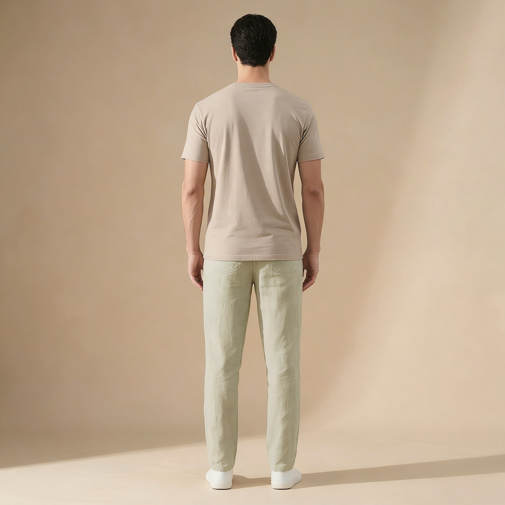 Mens Trouser Linen Regular Fit Elastic Waist – Tormax