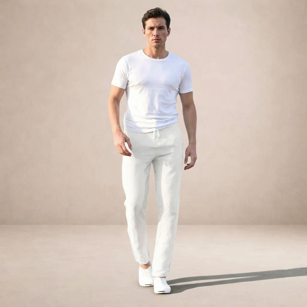 Mens Trouser Linen Regular Fit Elastic Waist – Tormax
