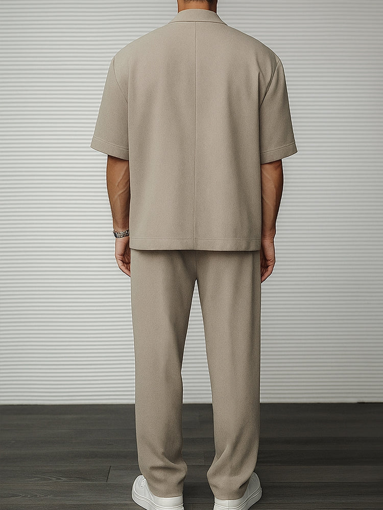Mens Trouser Short Sleeve Blazer Two-Piece Set – Corvex