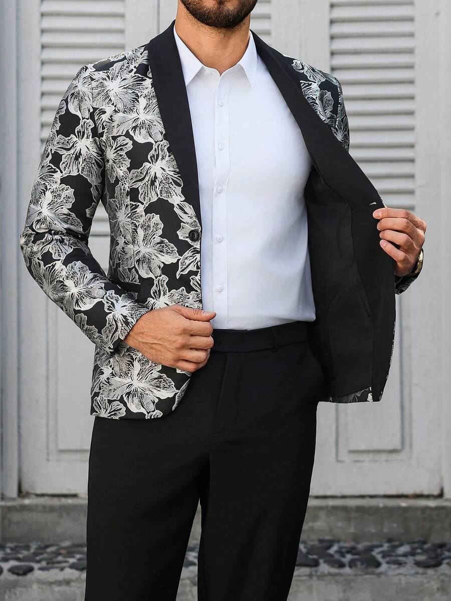 Mens Trouser Suit Shawl Collar Blazer Two-Piece Set – Vandro
